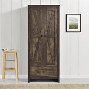 Systembuild Evolution Farmington 30" Wide Storage Cabinet - Rustic