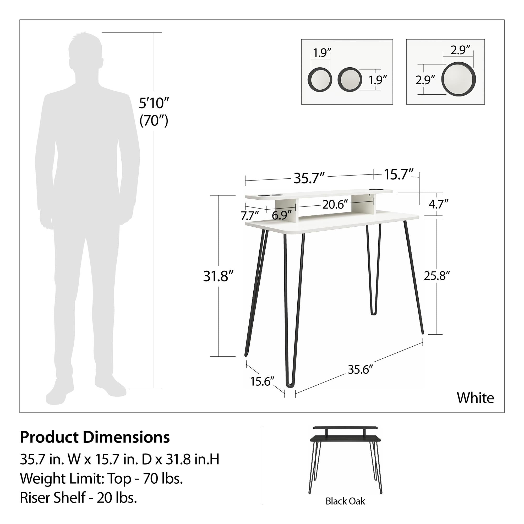 Novogratz Kimberly At Home Vanity - White