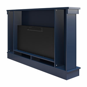 Novogratz Waverly Wide Mantel with Electric Fireplace - Navy