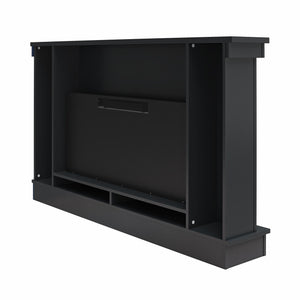 Novogratz Waverly Wide Mantel with Electric Fireplace - Black