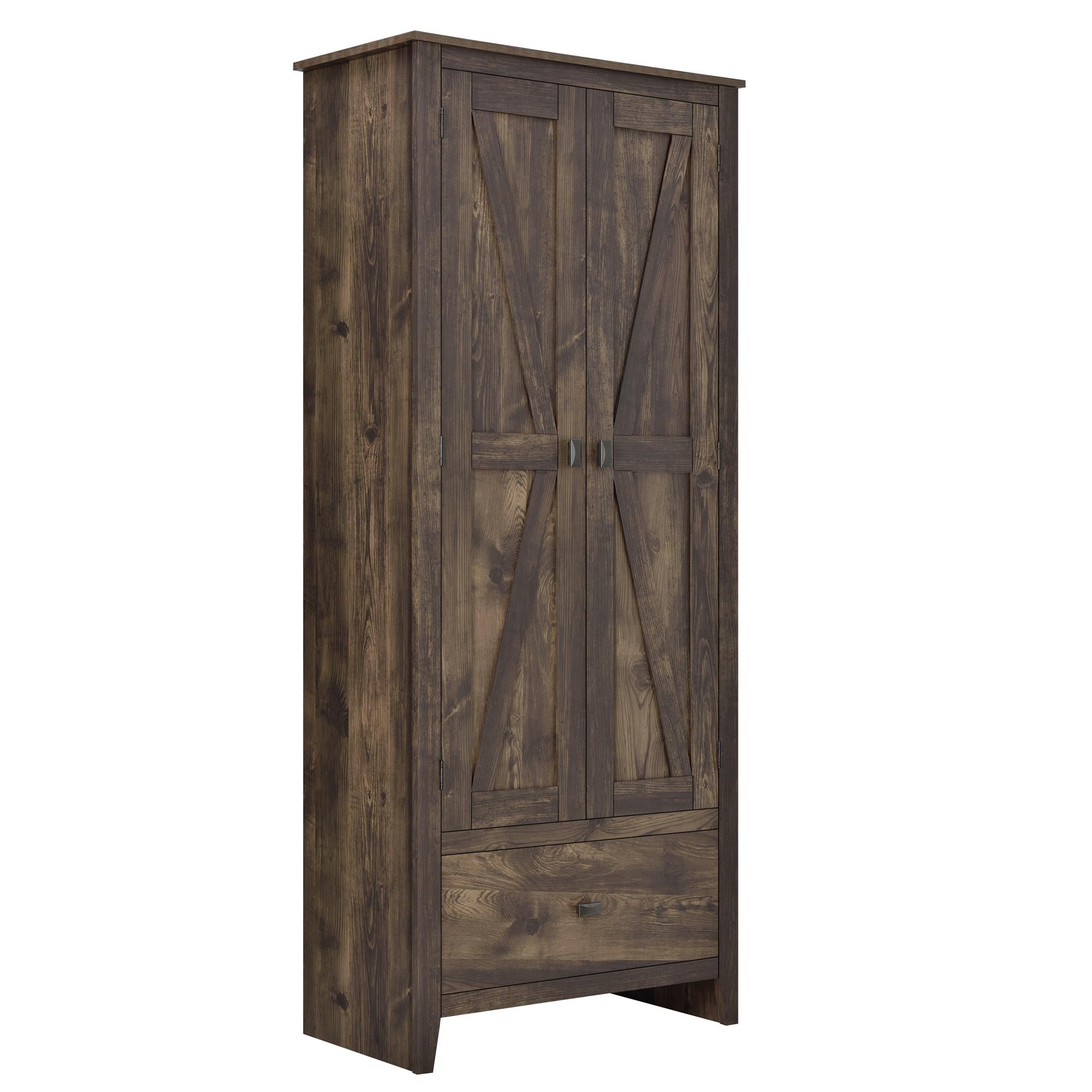 Systembuild Evolution Farmington 30" Wide Storage Cabinet - Rustic