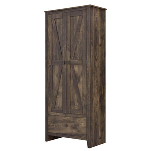 Systembuild Evolution Farmington 30" Wide Storage Cabinet - Rustic