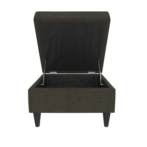 DHP Cooper Ottoman with Storage - Grey Linen