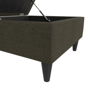 DHP Cooper Ottoman with Storage - Grey Linen