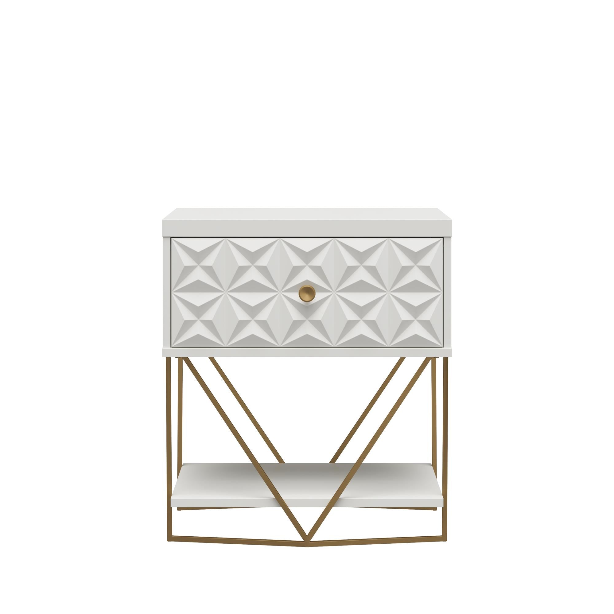 CosmoLiving Blair Accent Table, - White