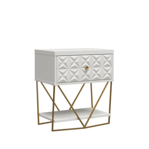 CosmoLiving Blair Accent Table, - White