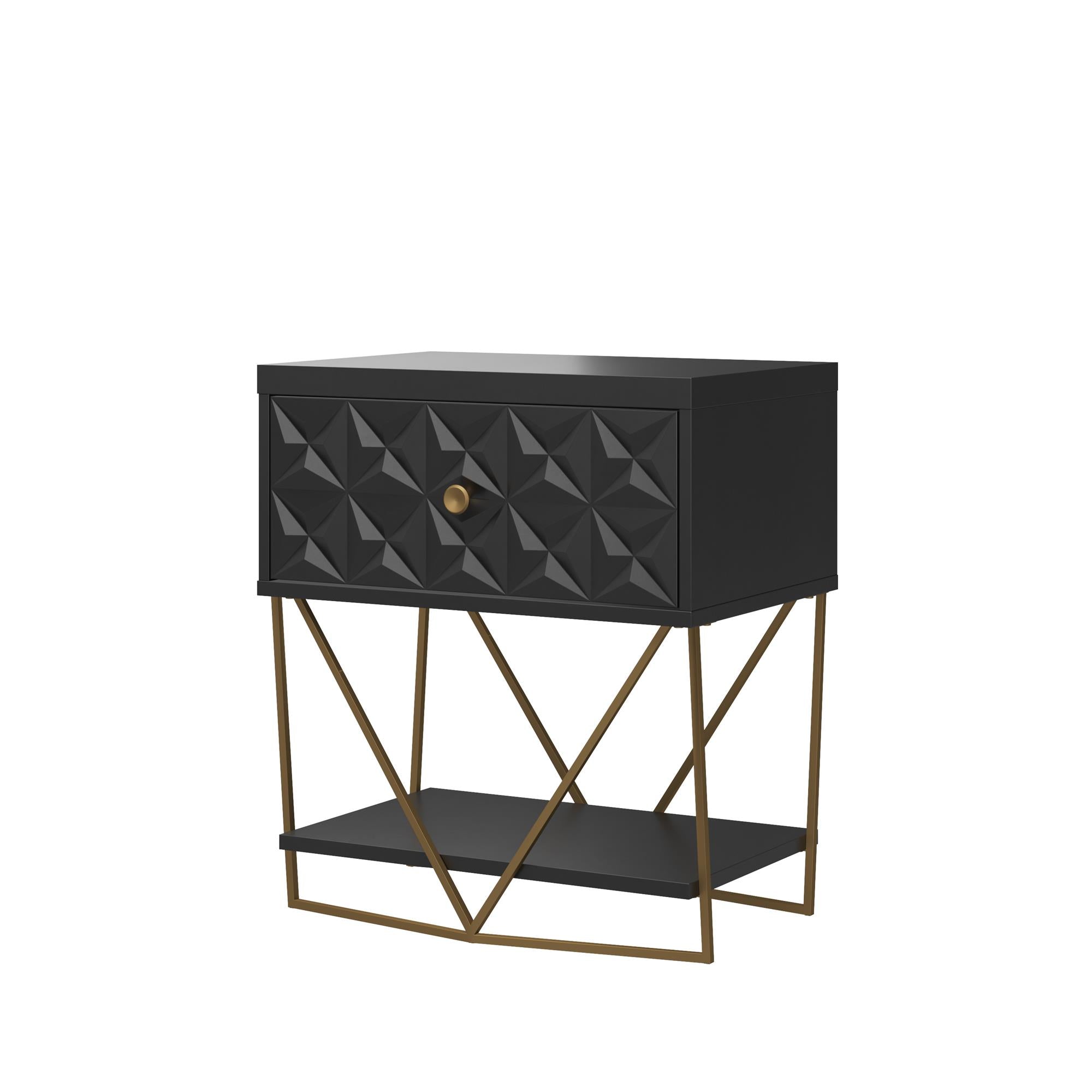 CosmoLiving Blair Accent Table, - Black
