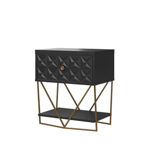 CosmoLiving Blair Accent Table, - Black