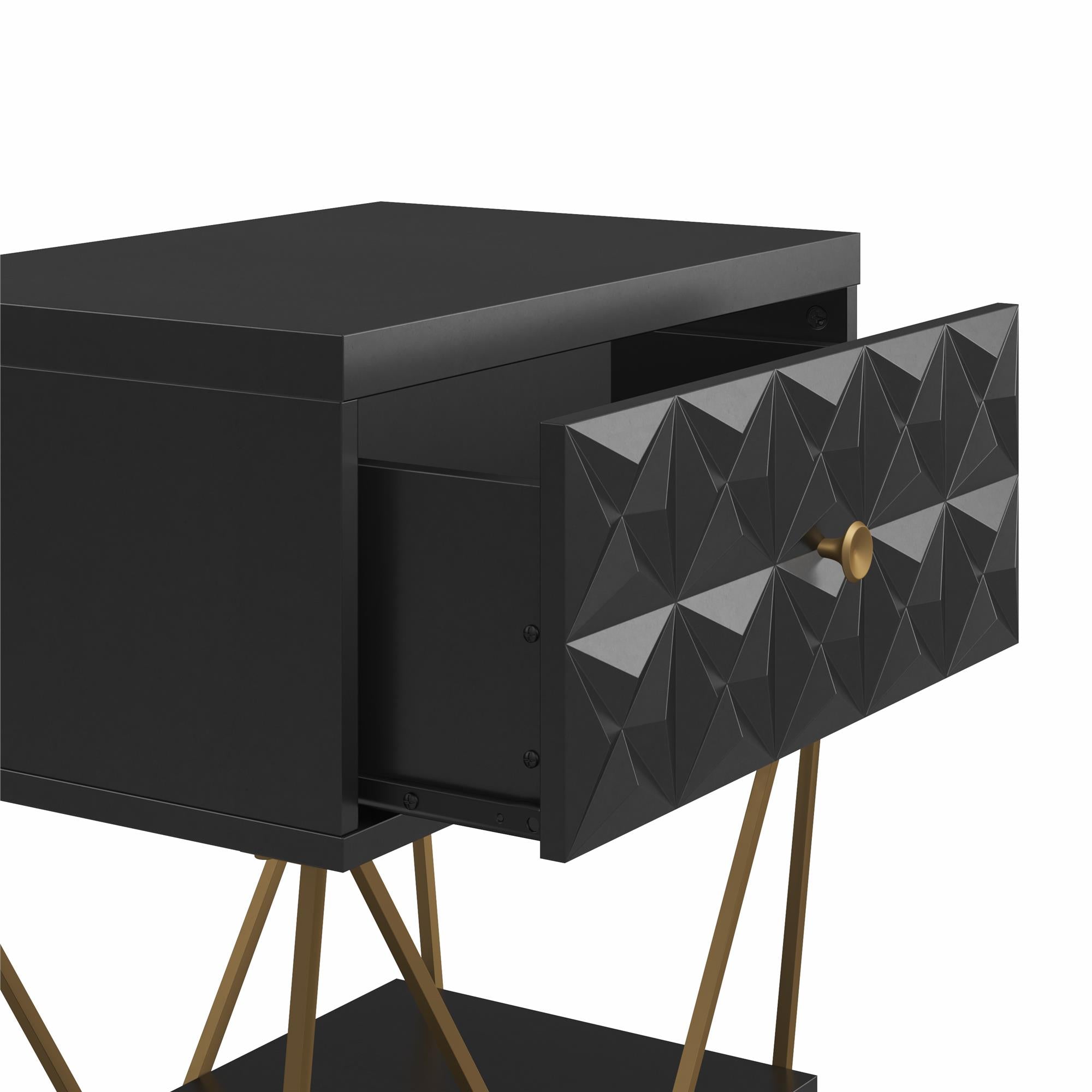 CosmoLiving Blair Accent Table, - Black