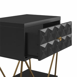 CosmoLiving Blair Accent Table, - Black