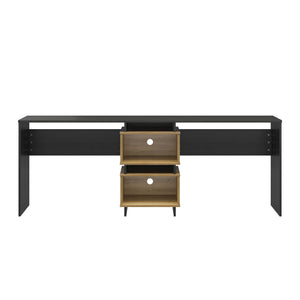Novogratz Nelson 2 Way Desk - Black Oak