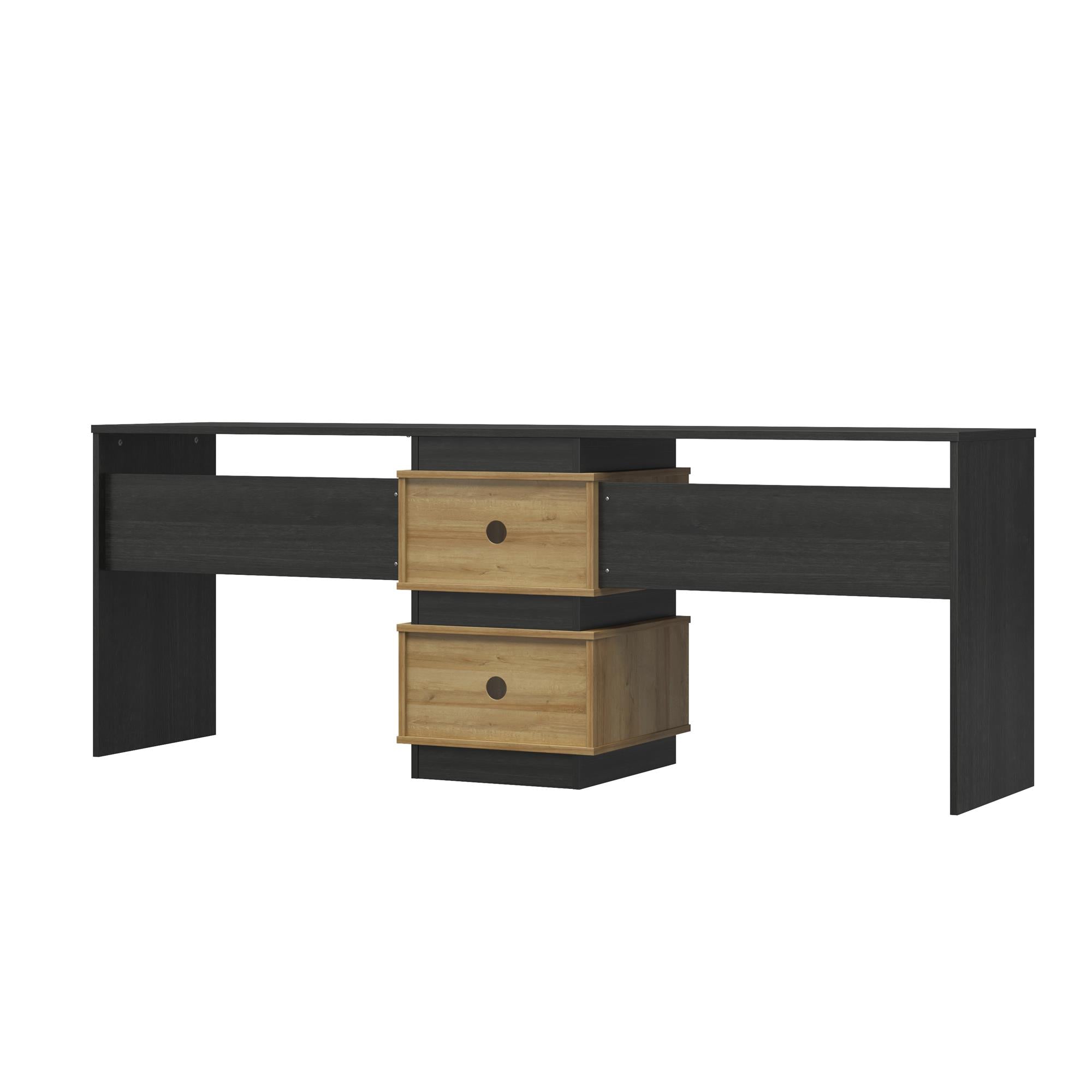 Novogratz Nelson 2 Way Desk - Black Oak