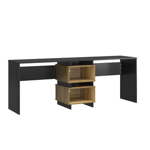 Novogratz Nelson 2 Way Desk - Black Oak