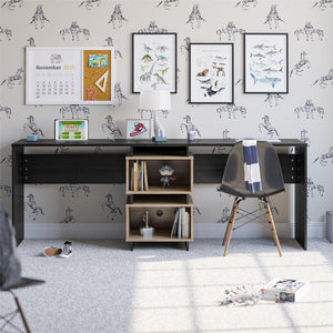 Novogratz Nelson 2 Way Desk - Black Oak