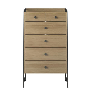 Novogratz Bushwick Tall 5 Drawer Dresser - Natural