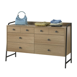 Novogratz Bushwick Wide 6 Drawer Dresser - Natural