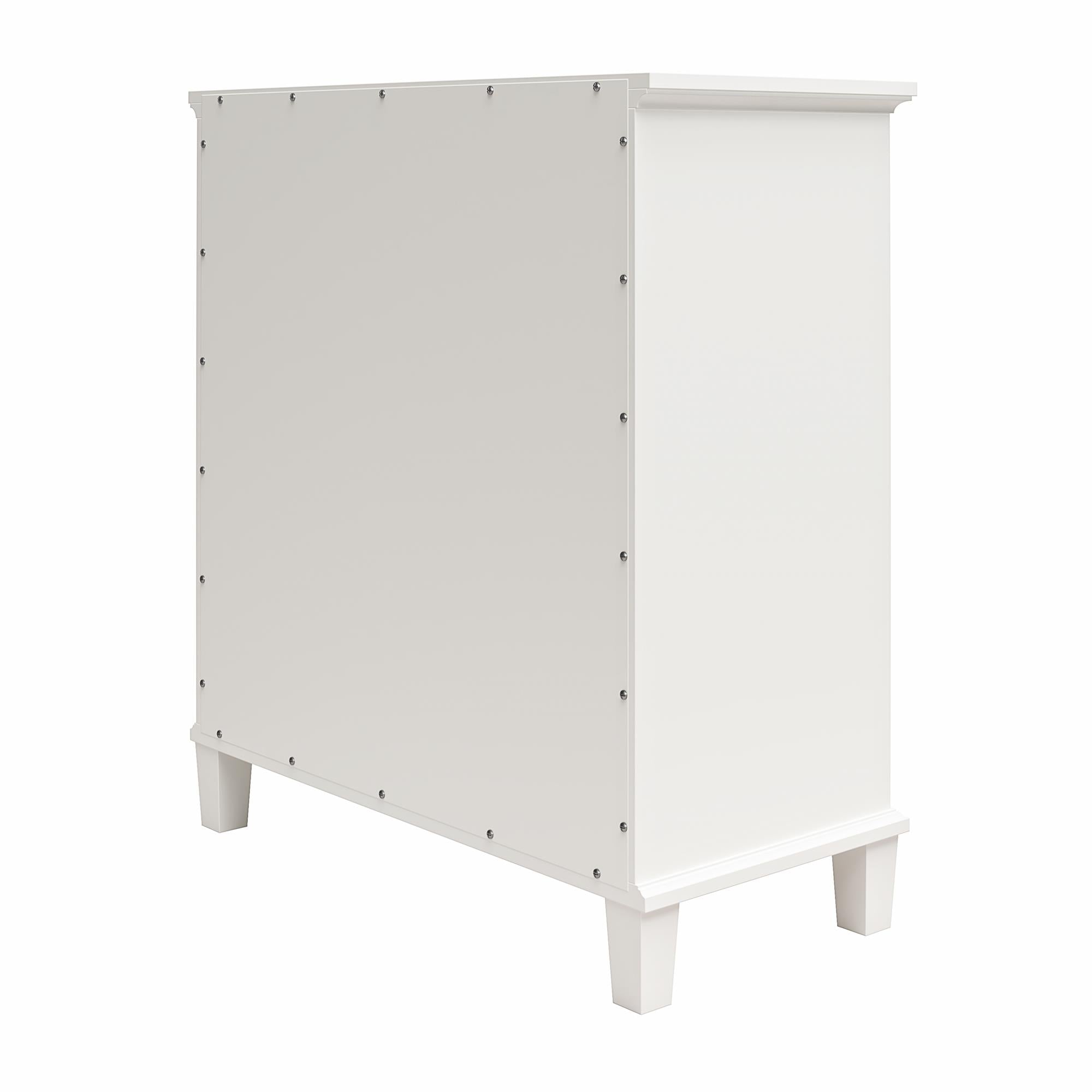 Ameriwood Home Celeste Accent Cabinet with Glass Doors - White