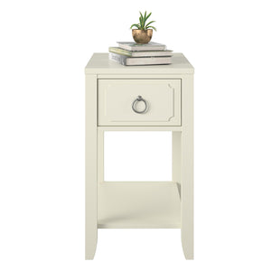 Novogratz Her Majesty Narrow Side Table - White
