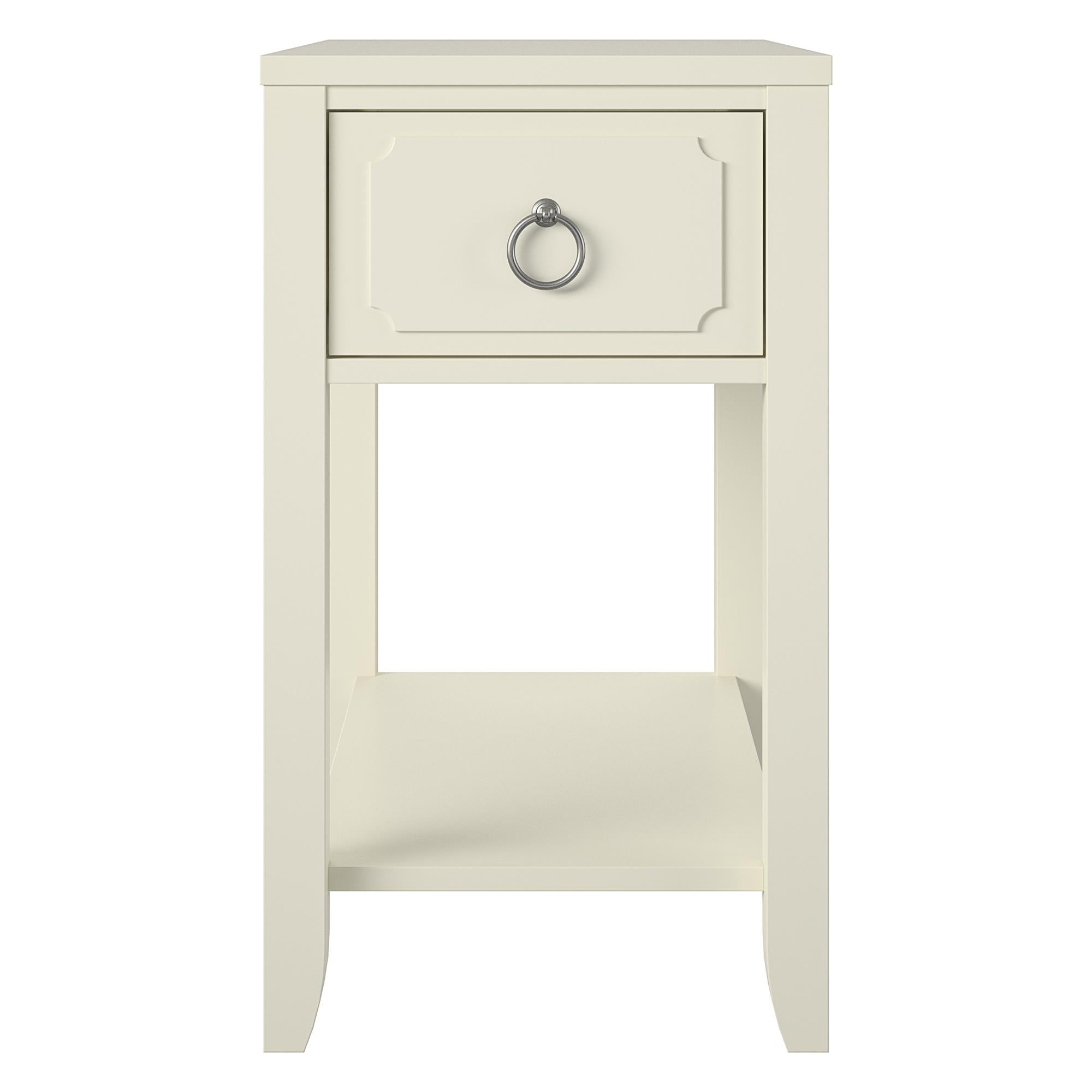 Novogratz Her Majesty Narrow Side Table - White