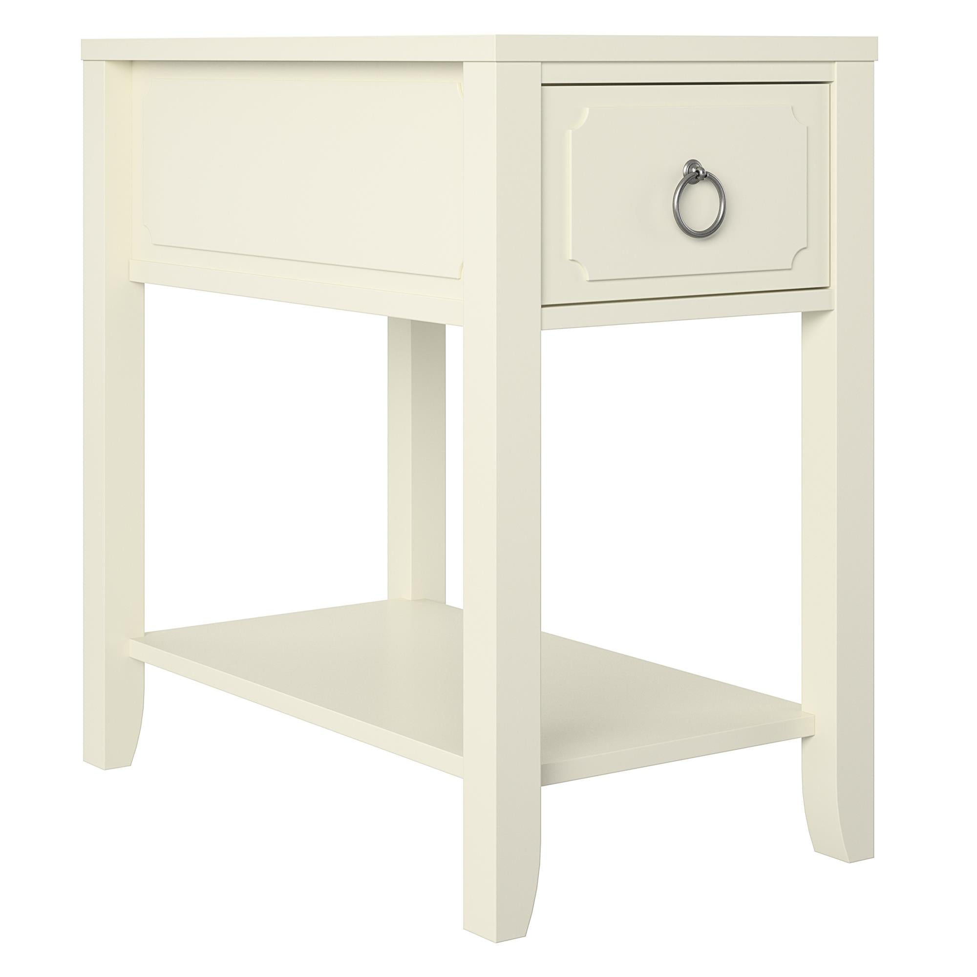 Novogratz Her Majesty Narrow Side Table - White
