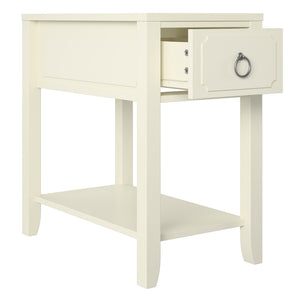 Novogratz Her Majesty Narrow Side Table - White