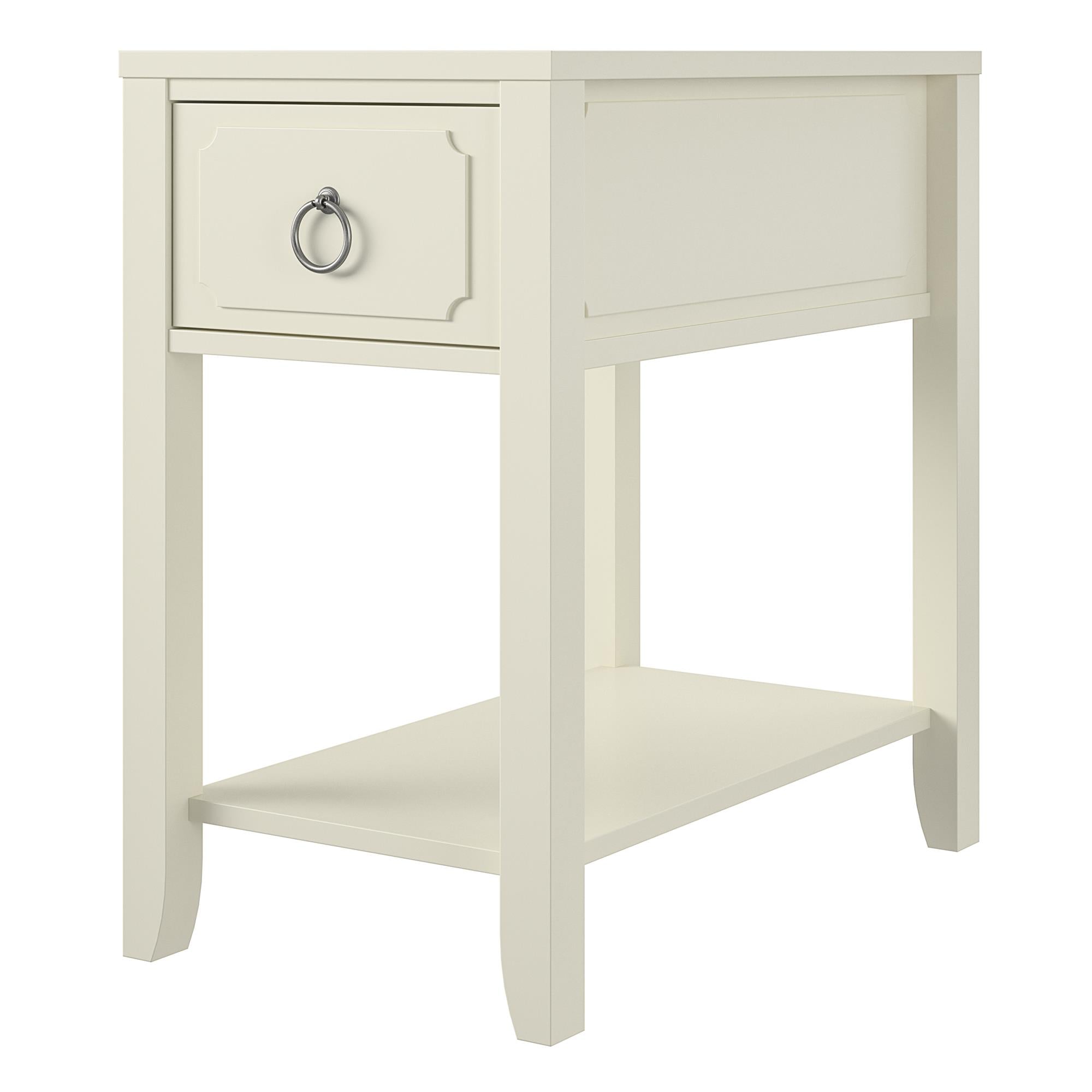 Novogratz Her Majesty Narrow Side Table - White