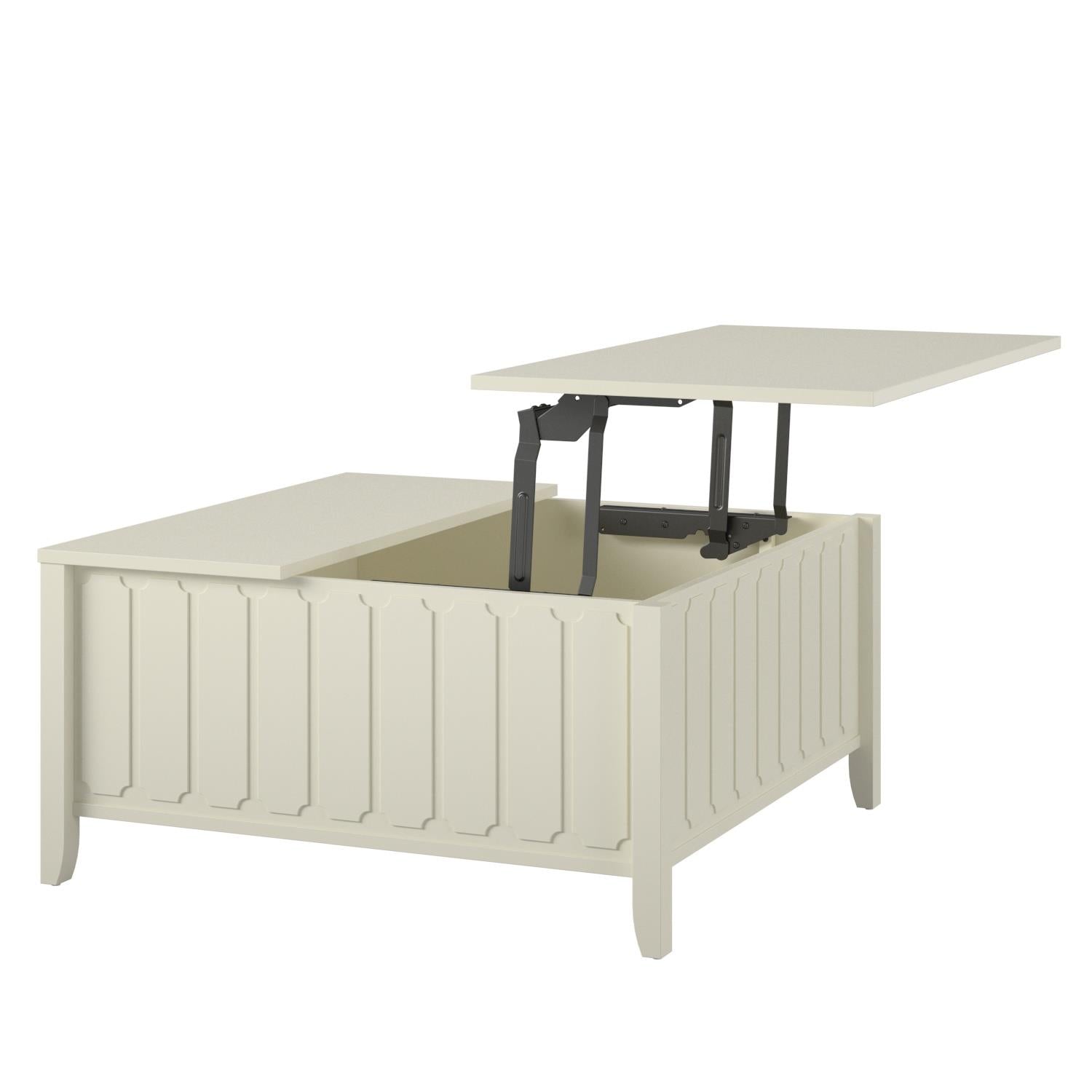 Novogratz Her Majesty Lift Top Coffee Table - White