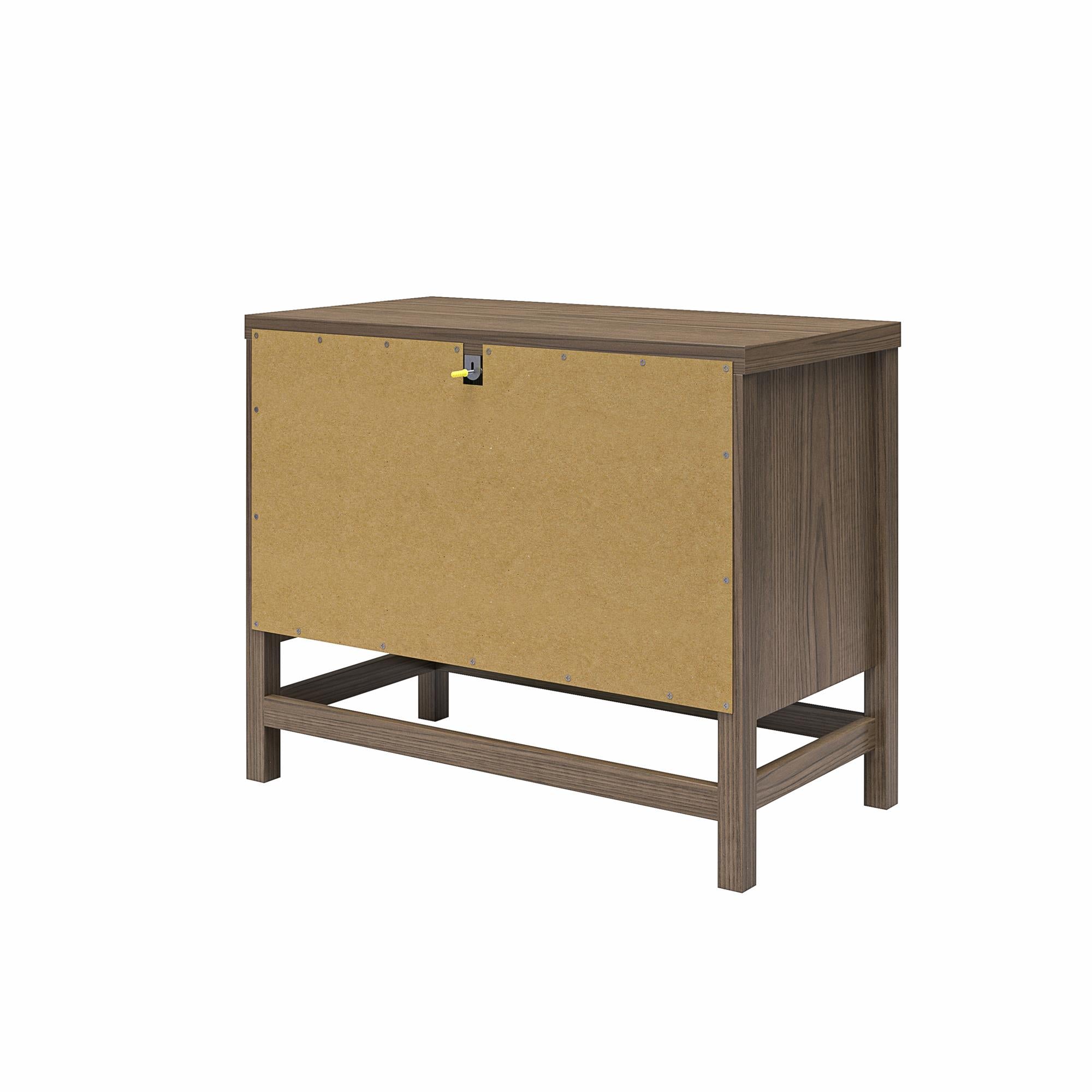 Ameriwood Home Lennon 2 Drawer Nightstand - Medium Brown
