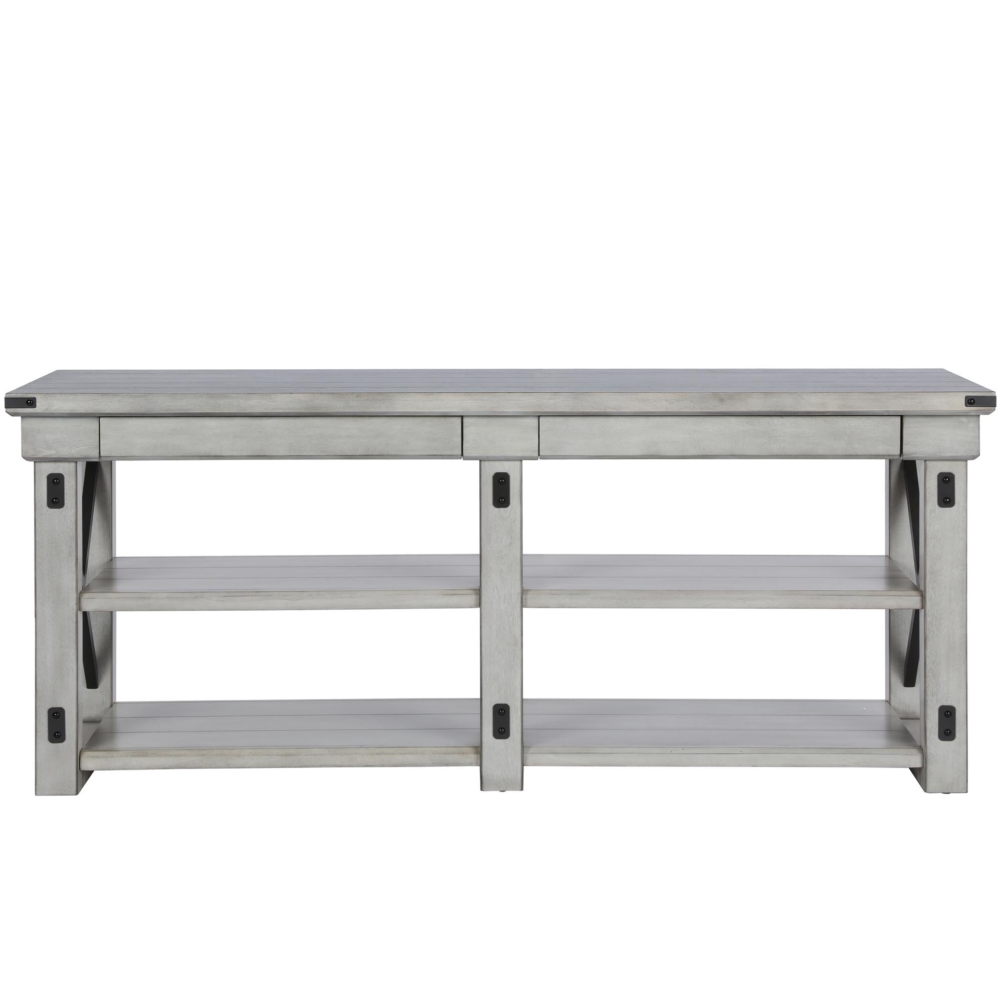 Ameriwood Home Wildwood Wood Veneer TV Stand for TVs up to 65" - Rustic White