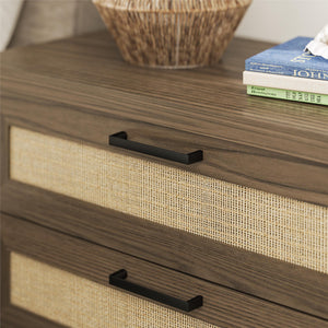 Ameriwood Home Lennon 2 Drawer Nightstand - Medium Brown