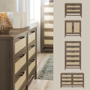Ameriwood Home Lennon 2 Drawer Nightstand - Medium Brown