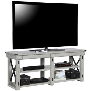 Ameriwood Home Wildwood Wood Veneer TV Stand for TVs up to 65" - Rustic White