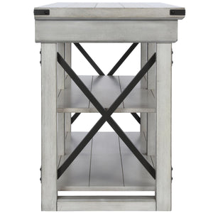 Ameriwood Home Wildwood Wood Veneer TV Stand for TVs up to 65" - Rustic White