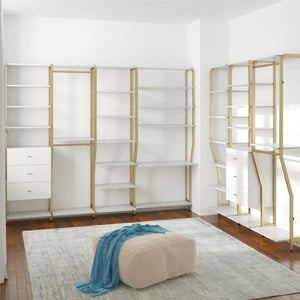 CosmoLiving Gwyneth Closet - Hanging Rods - White marble