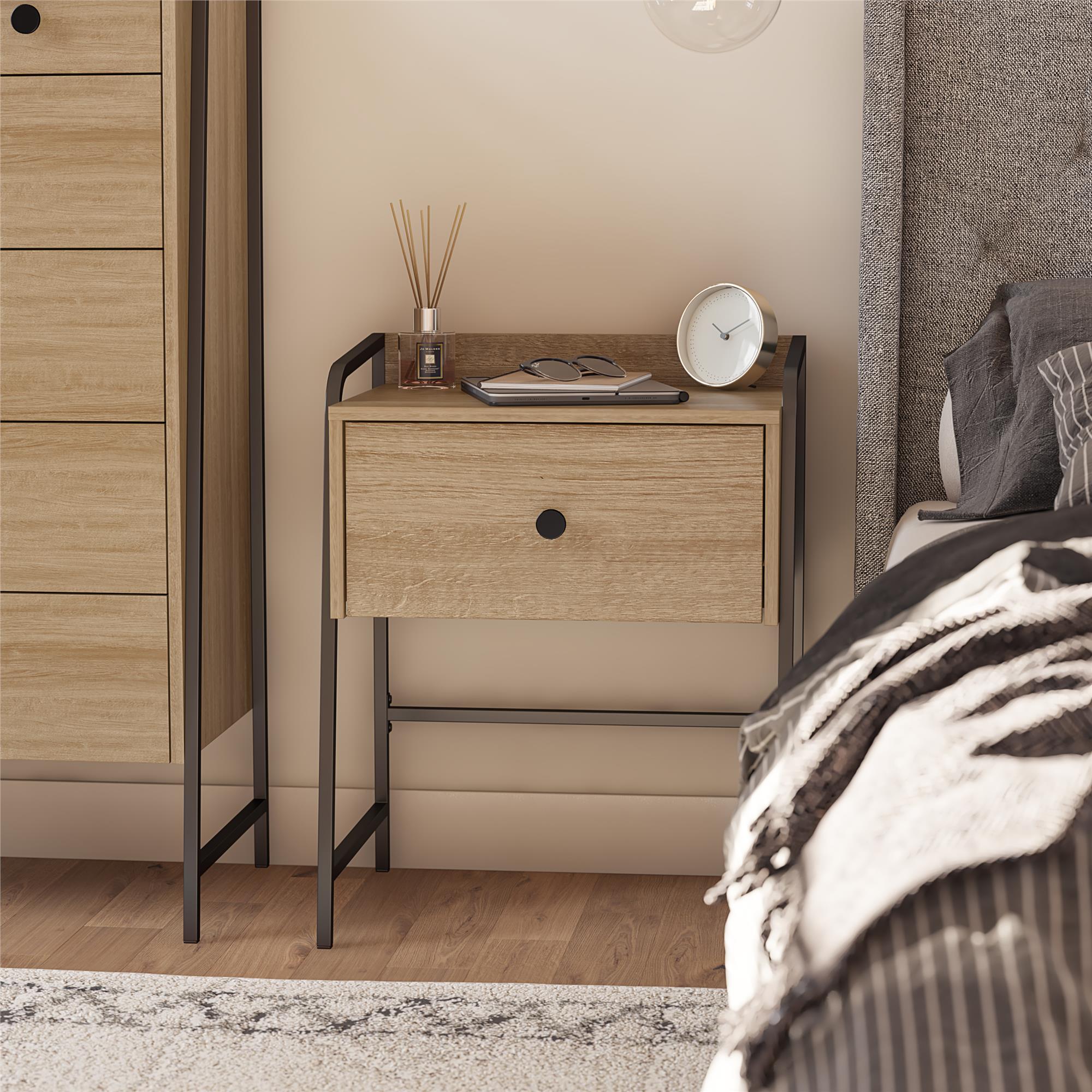 Novogratz Bushwick Nightstand with Drawer - Natural
