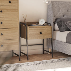 Novogratz Bushwick Nightstand with Drawer - Natural