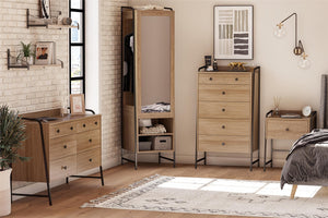Novogratz Bushwick Wide 6 Drawer Dresser - Natural