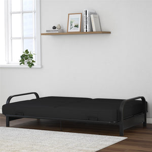 DHP Elbern Futon Set with Metal Frame and Mattress - Black - Full
