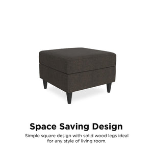 DHP Cooper Ottoman with Storage - Grey Linen
