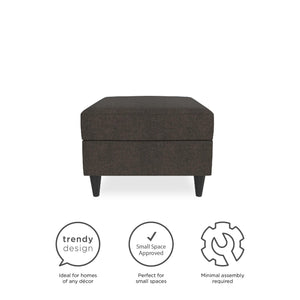 DHP Cooper Ottoman with Storage - Grey Linen