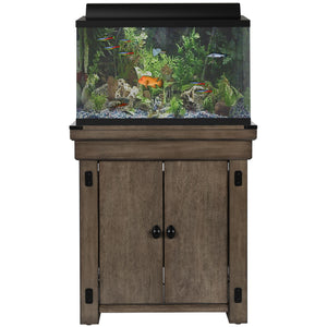 Ollie & Hutch Wildwood 20 Gallon Aquarium or Terrarium Stand - Rustic Gray