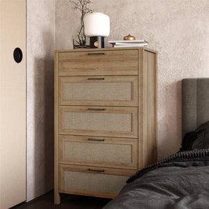 Ameriwood Home Wimberly 5-Drawer Dresser - Natural