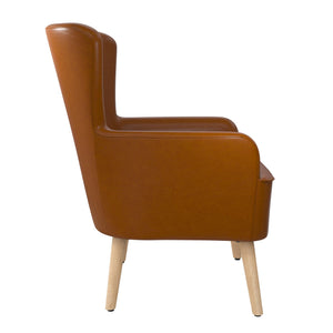 Novogratz William Accent Chair - Camel Faux Leather