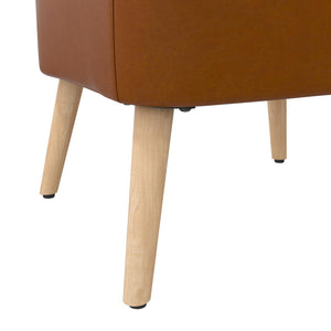 Novogratz William Accent Chair - Camel Faux Leather