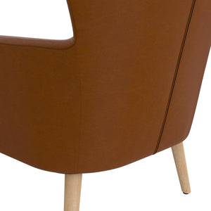 Novogratz William Accent Chair - Camel Faux Leather