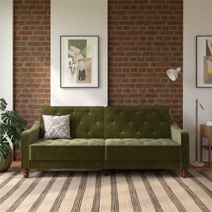 Novogratz Vintage Futon Sofa Bed - Olive Green