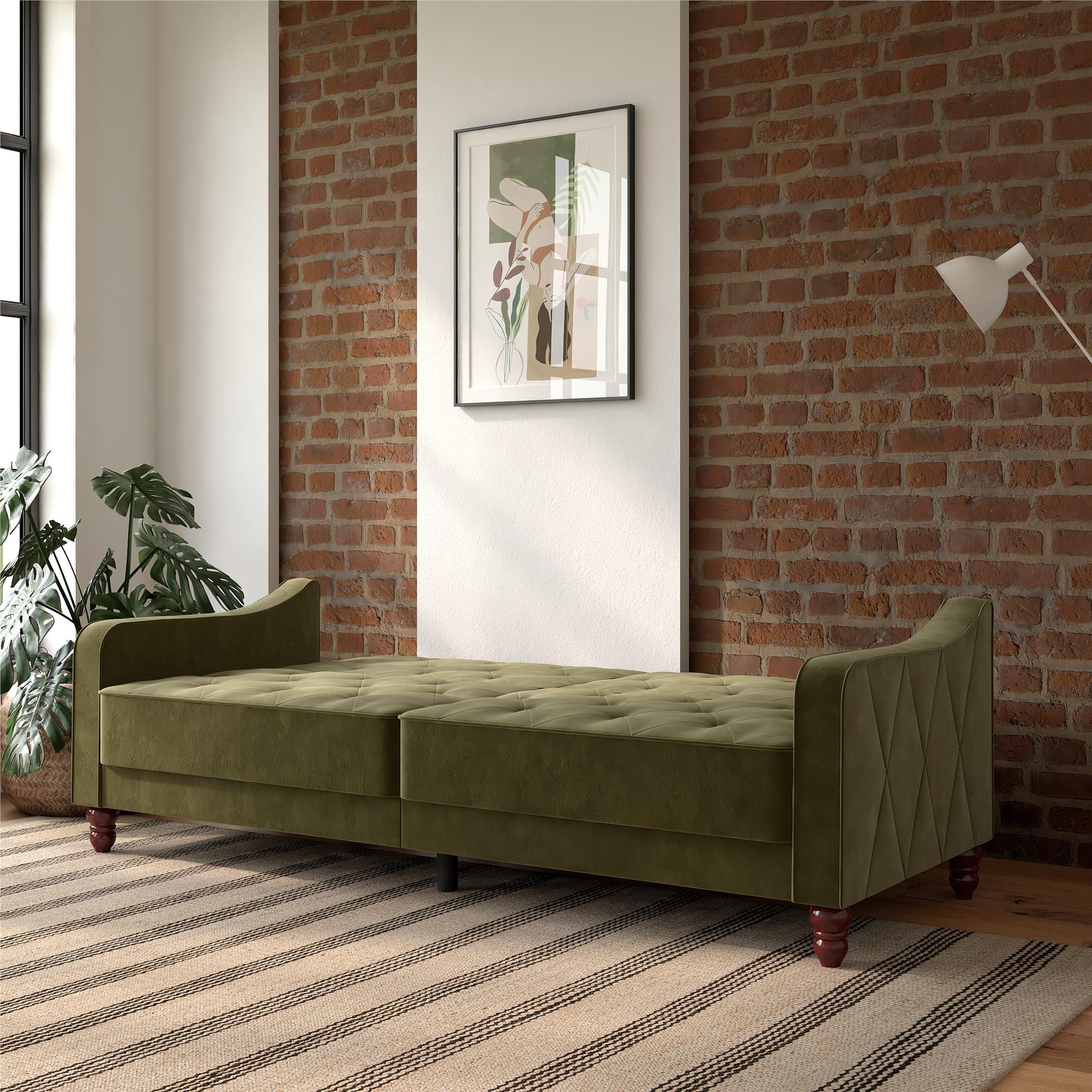 Novogratz Vintage Futon Sofa Bed - Olive Green