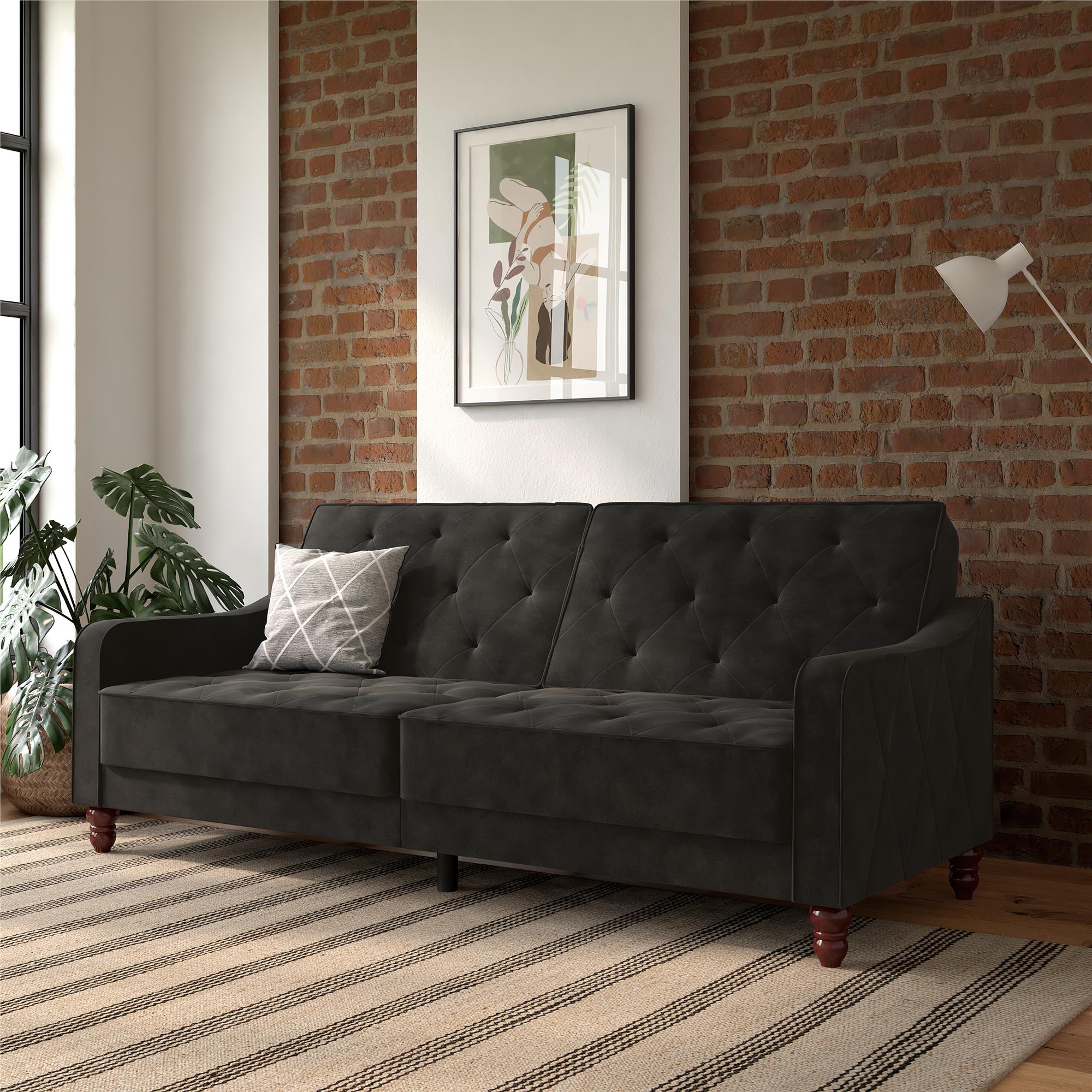 Novogratz Vintage Futon Sofa Bed - Dark Gray