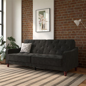 Novogratz Vintage Futon Sofa Bed - Dark Gray