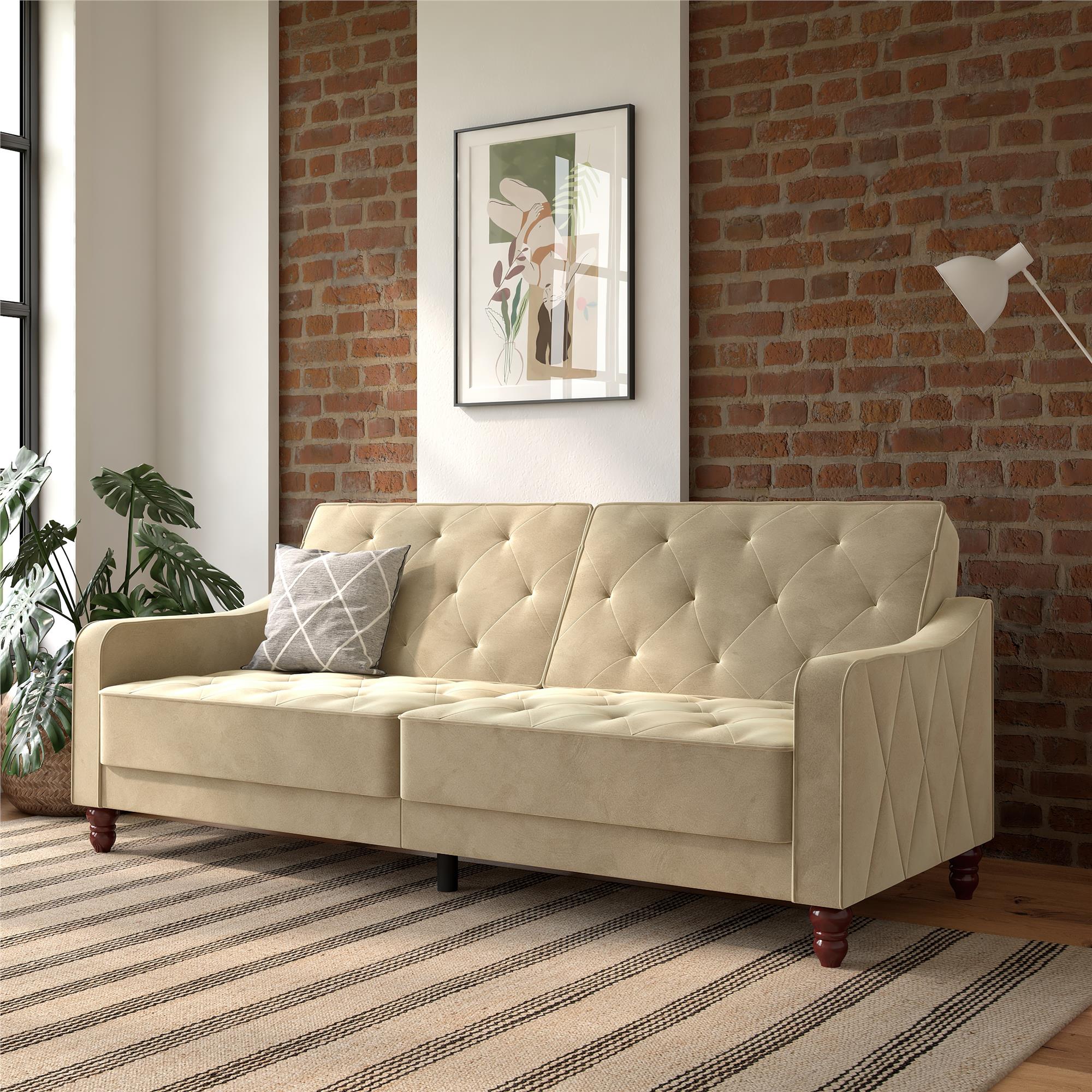 Novogratz Vintage Futon Sofa Bed - Beige